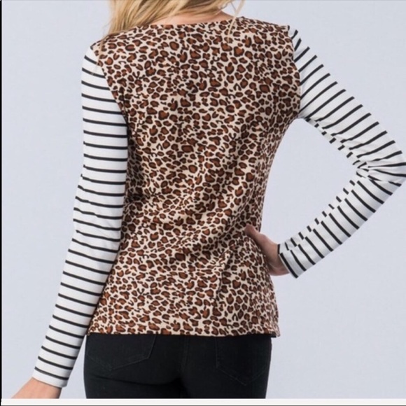 New Striped and Leopard Top - Picture 4 of 5